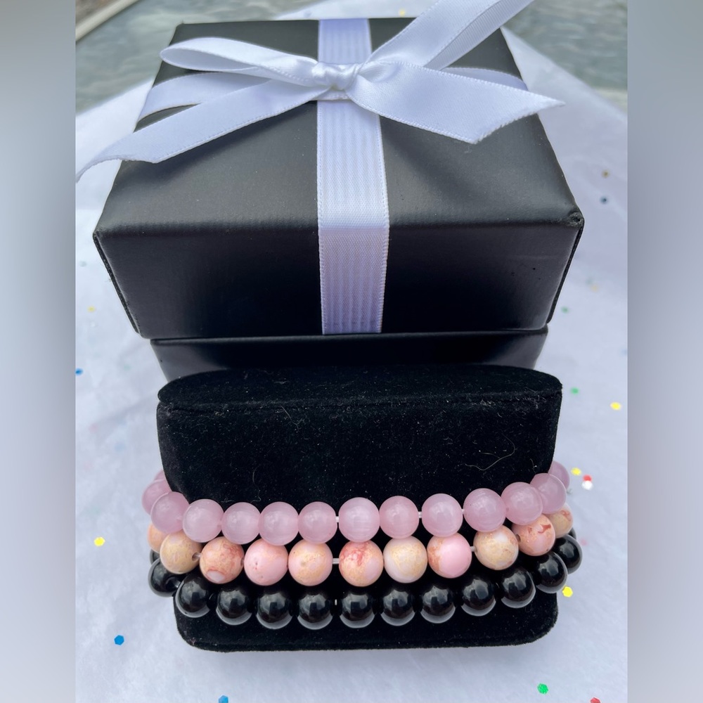 BOGO FREE Set of 3 Natural Stone Healing Bracelets💝